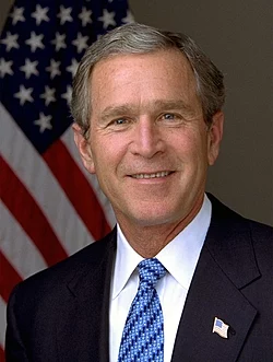 A 2003 presidential portrait of George W. Bush.